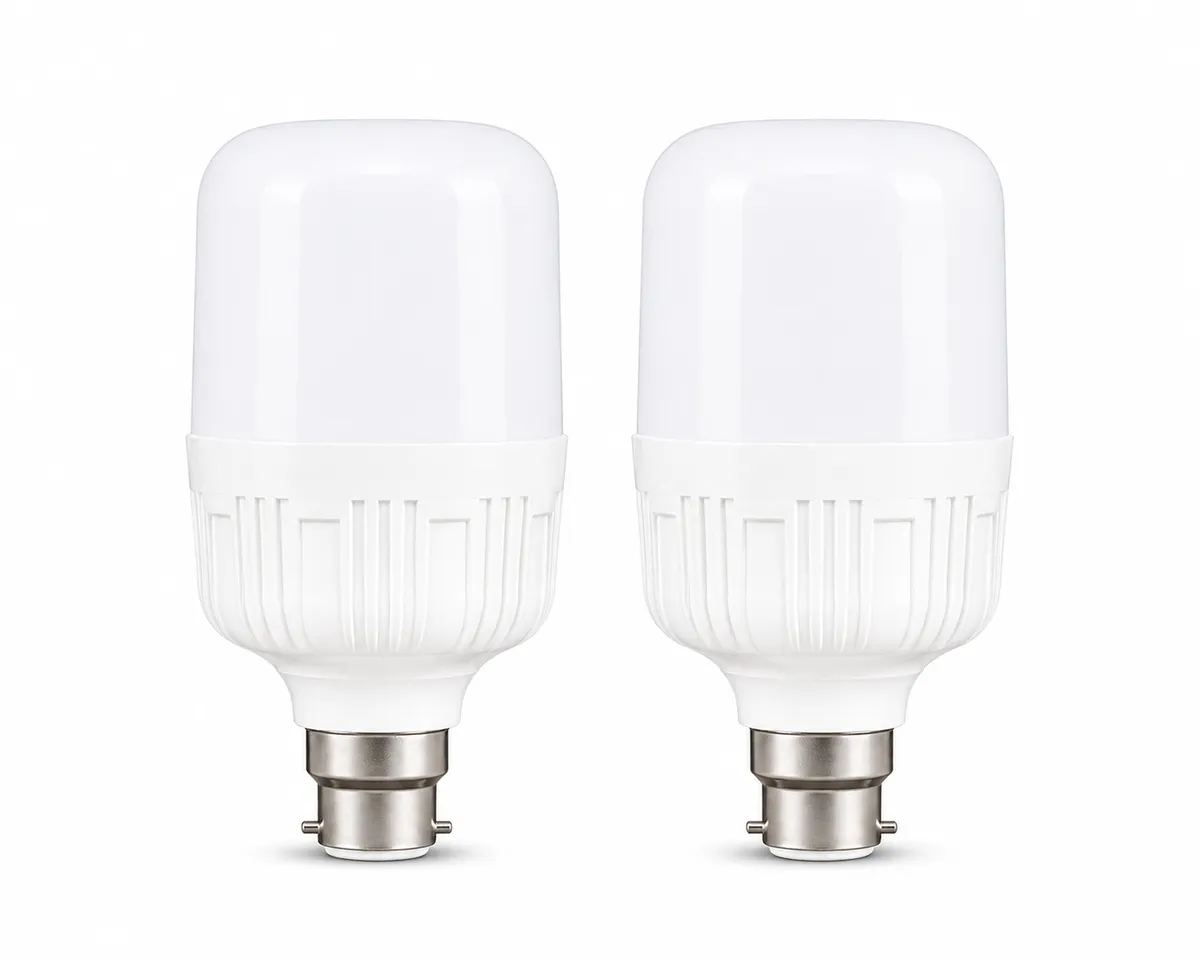 Fineblue - LED B22 Cool White Light Bulbs - Energy Saving - 40W - 2 Pack