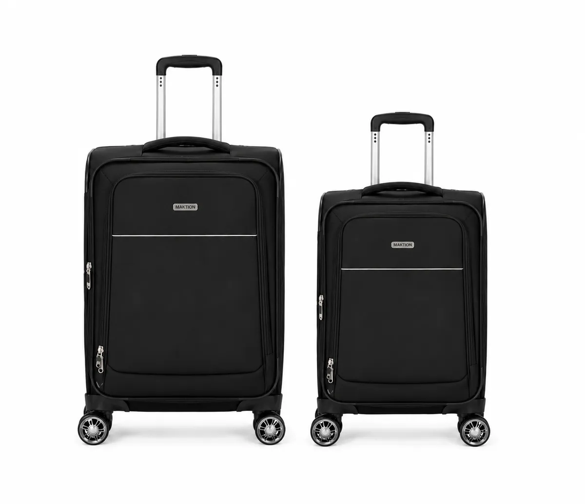 2 Pieces of So-Fly X-Lite 4 Wheel Spinner Suitcase Set - Medium & Cabin - Black