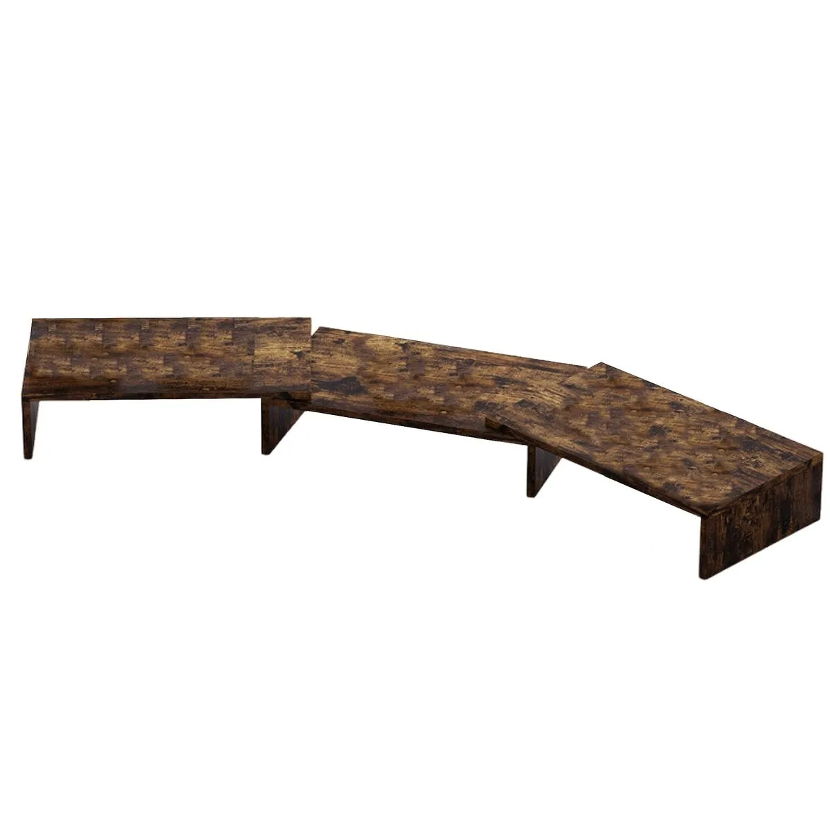 Dual Monitor Stand Riser Office Desktop Organizer Stand for 2 Monitors - Antique color