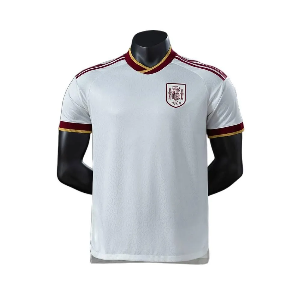 Men's Football Soccer Jersey Shirt For Spain - White/Red - S-2XL
