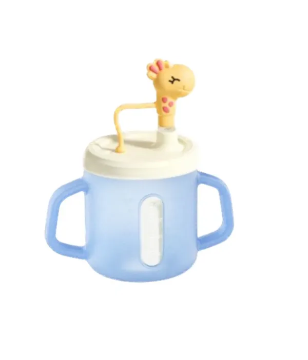 Glass in Silicone Baby/Toddler Sippy Cup - Light Blue