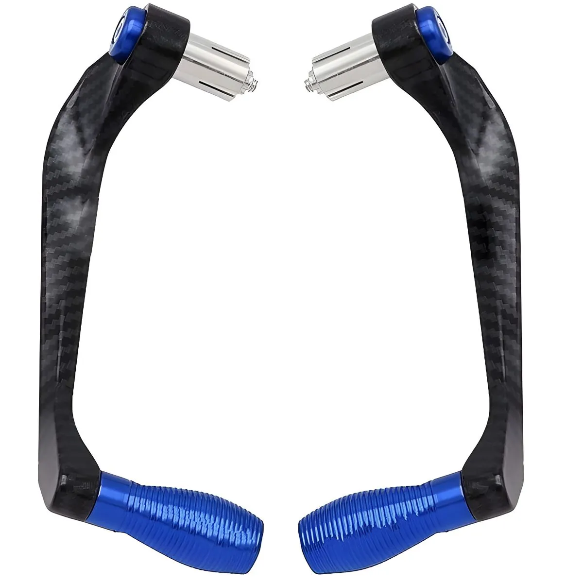2Pcs Motorcycle Handlebar Grips Guard Brake Clutch Levers Guard Protector - Blue