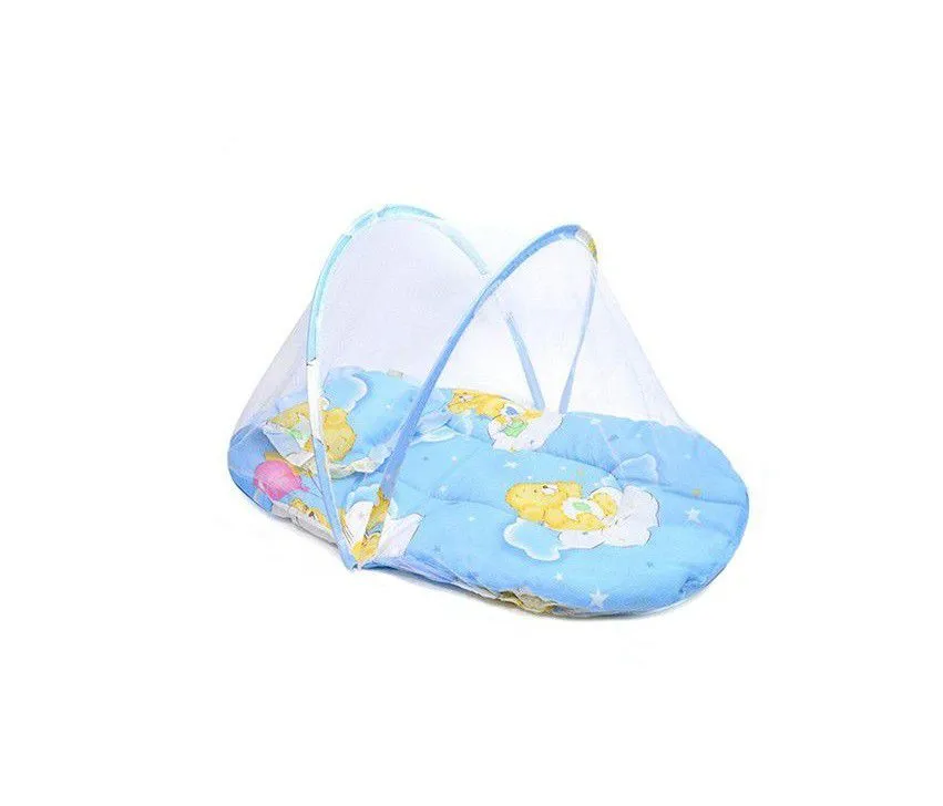 New Born Foldable Baby Mosquito Tent Travel Instant Bed - Blue