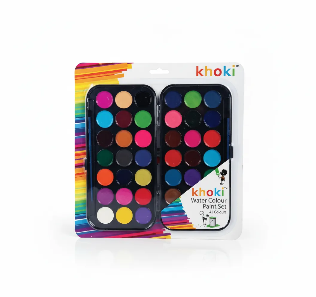 Khoki 42 Piece Watercolor Paint Set for Arts and Crafts