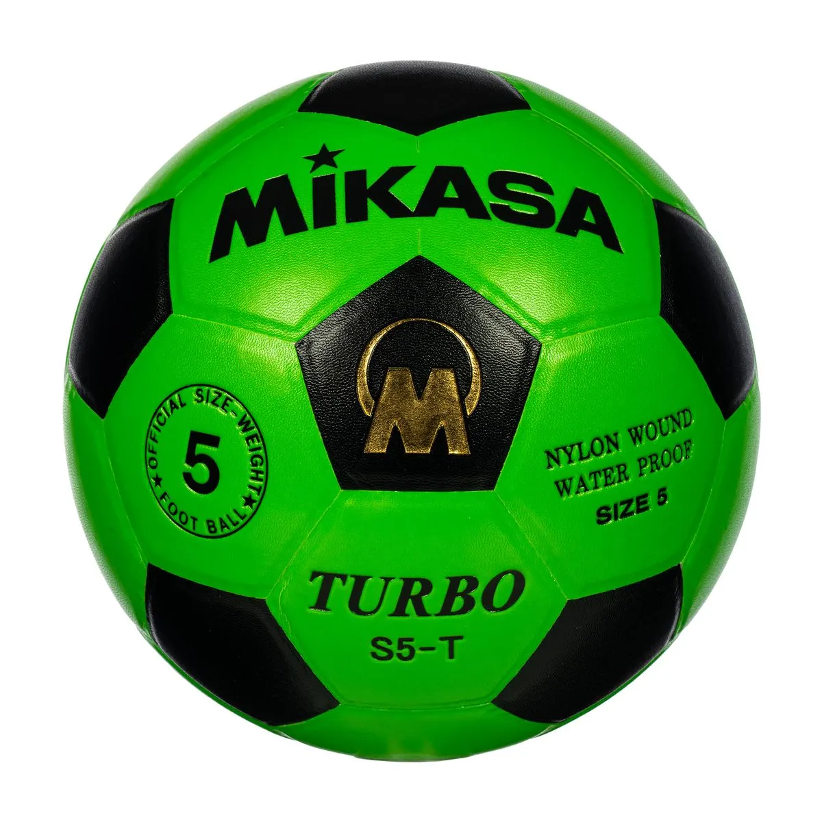 Mikasa S5 Turbo Soccer Ball - Green/Black