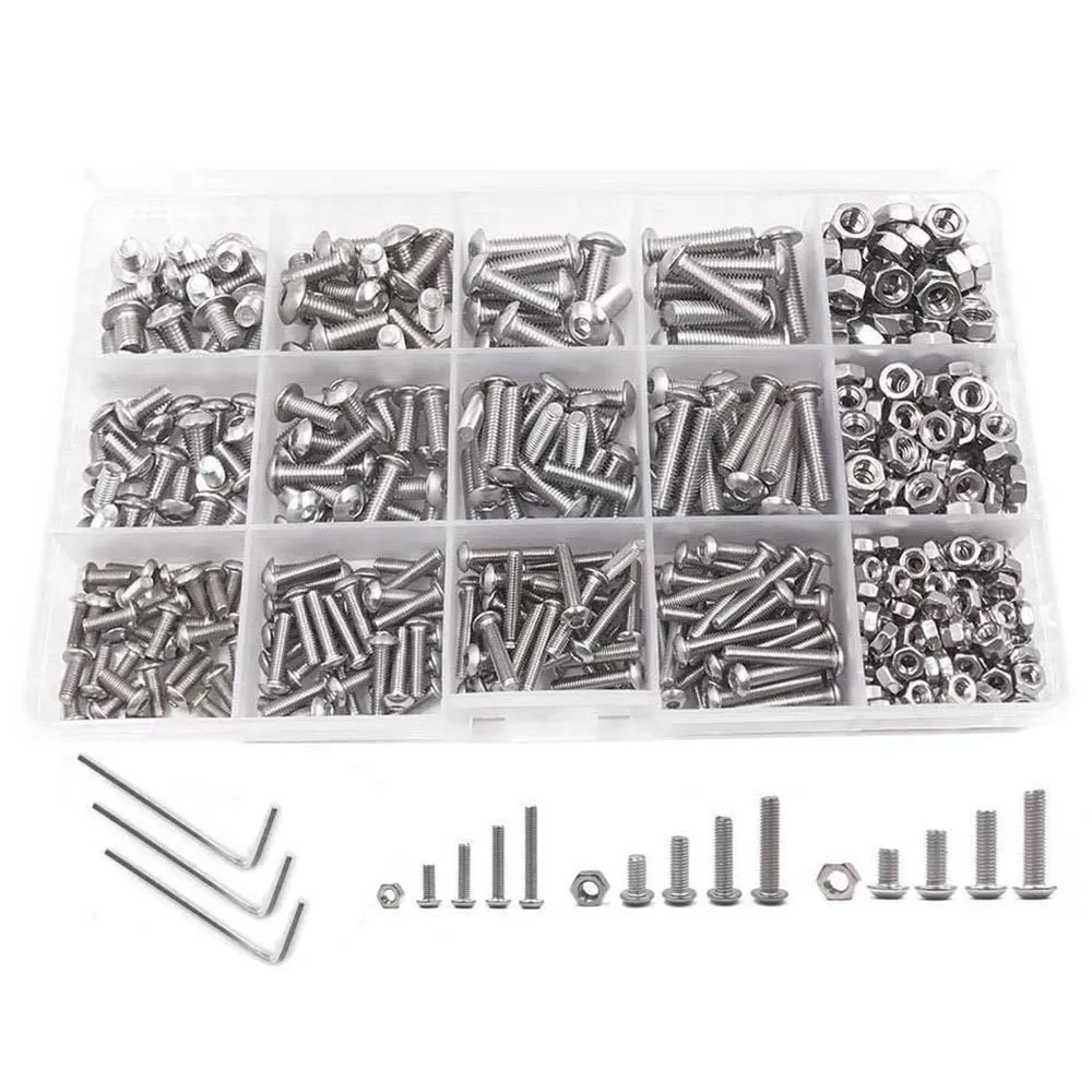 Home Tools Hexagon Socket Screw Assortment Kit of 500