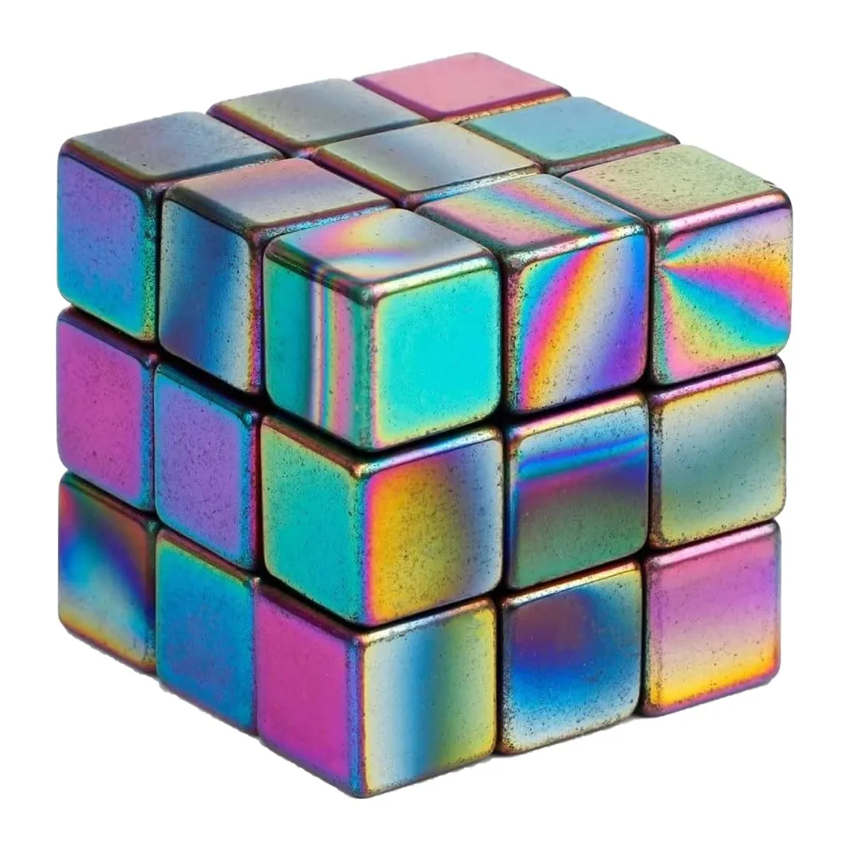 27 Pieces Rainbow Magnetic Blocks Cube Rock Stone Fidget Toys for Adults