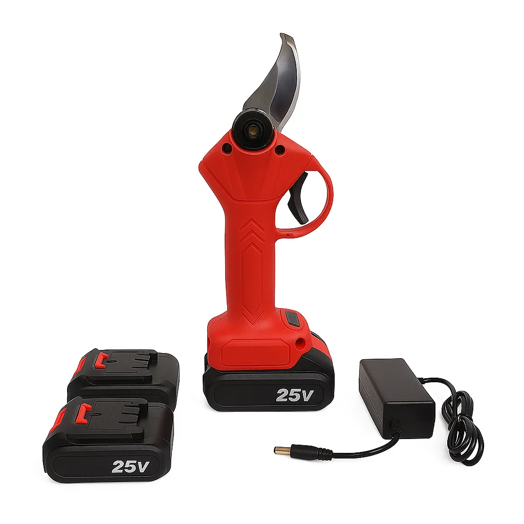 Electric Pruning Shears - 25V Rechargeable with 2 Batteries