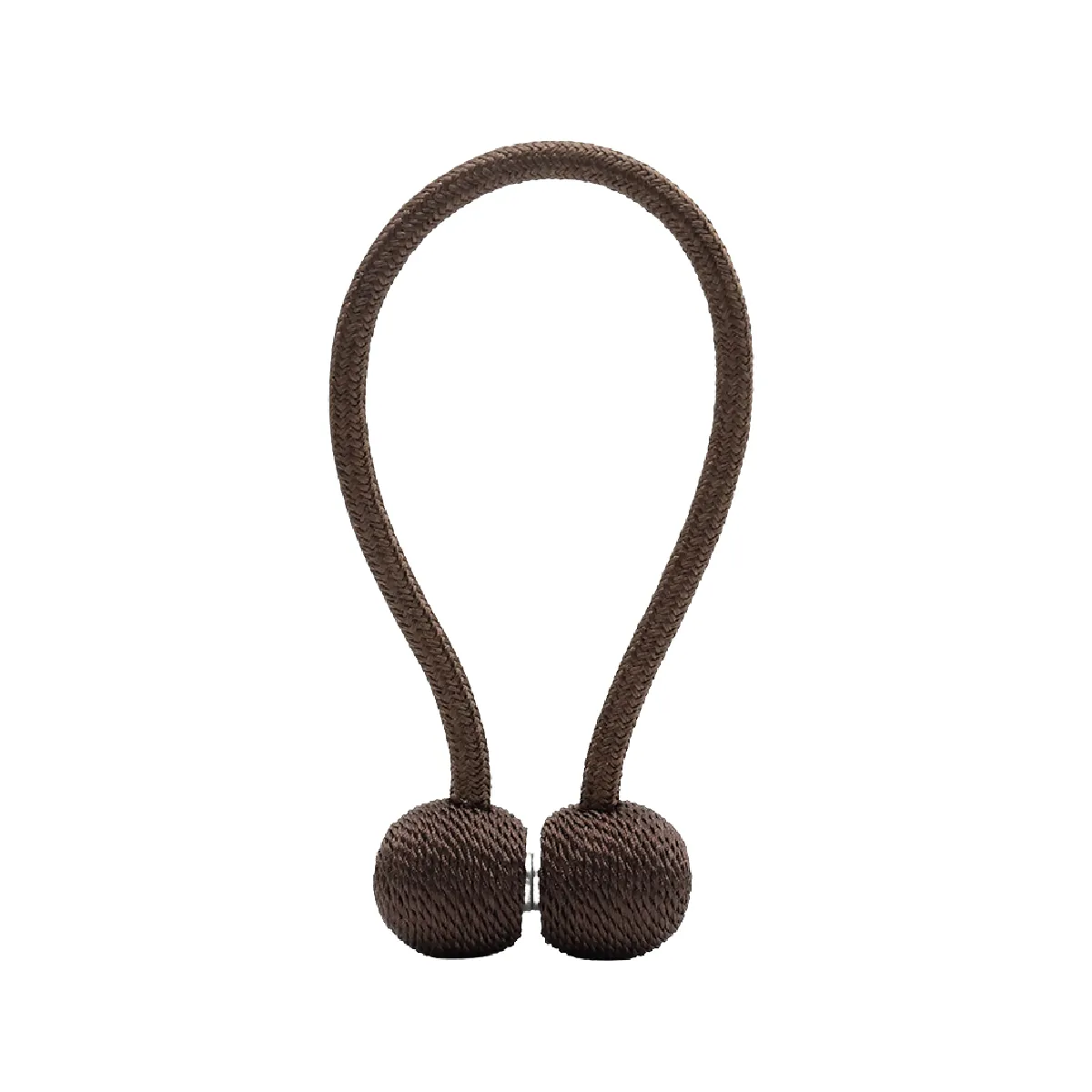 Magnetic Curtain Tie Back - Round Head - Set of 2 - Brown