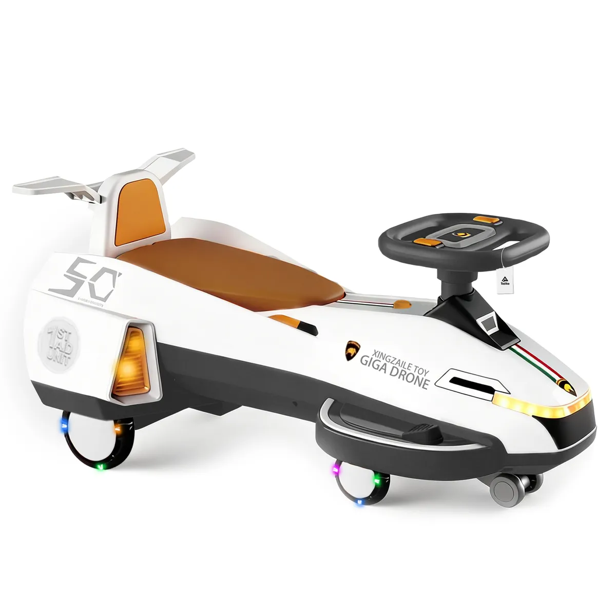 Topika Electric Go Karts For Kids Built-in Music & LED Lighting Effects