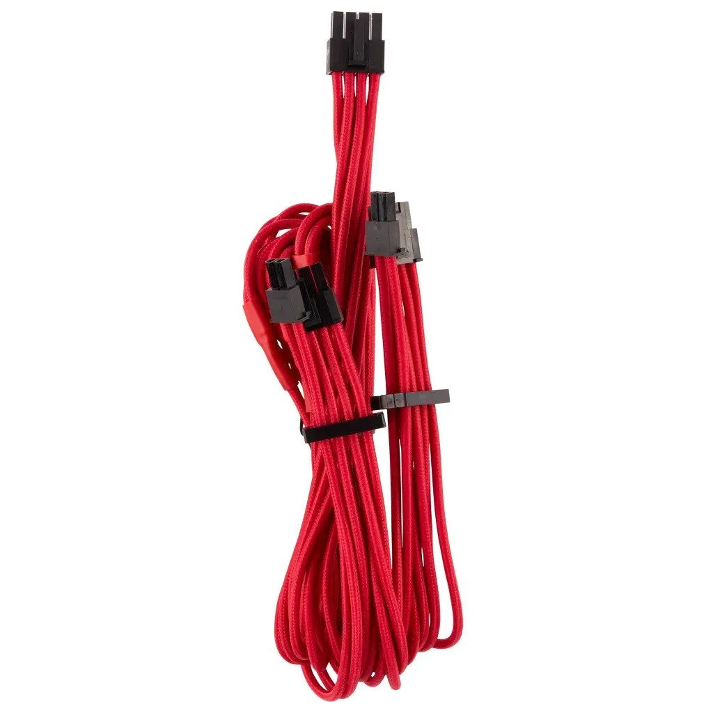 Corsair Individually Sleeved PCIe Cables Dual Connector Type 4 Gen4 - Red