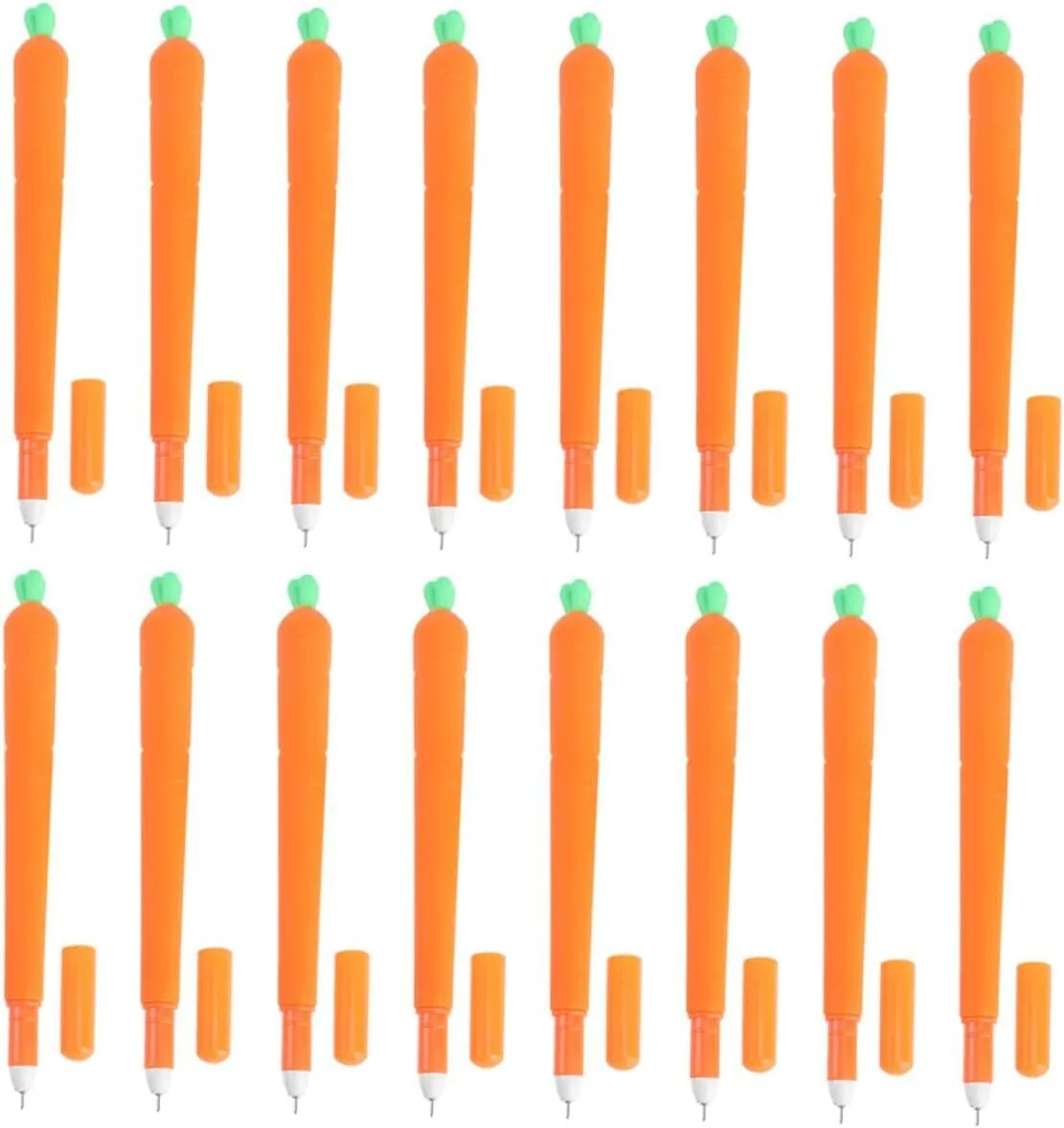 24pcs Carrot Pattern Gel Ink Pens 0.7mm Smooth Writing Pens for School
