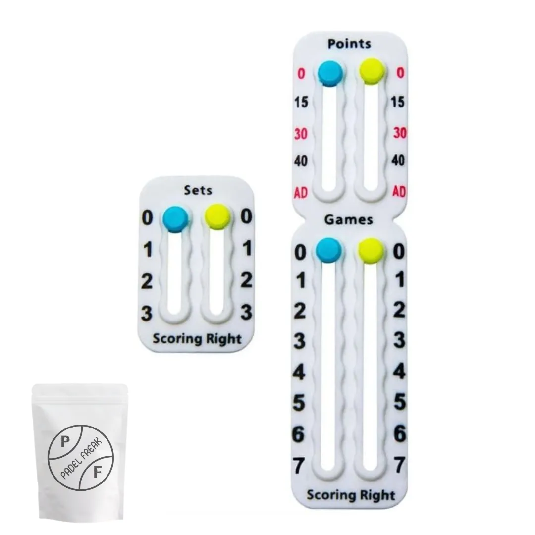 Racquet/Racket Scoring Score Keeper Adhesive for Tennis & Padel - White