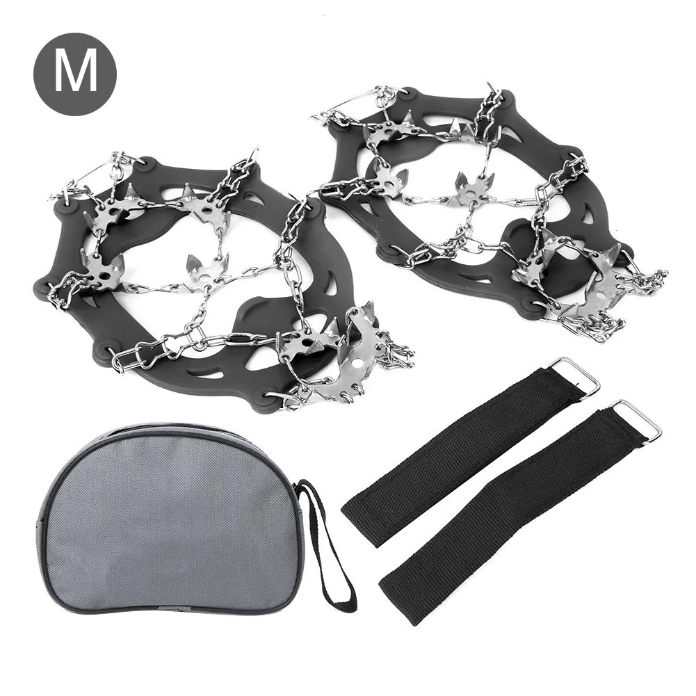 19-Tooth Black M Anti-Slip Ice Climbing Crampons