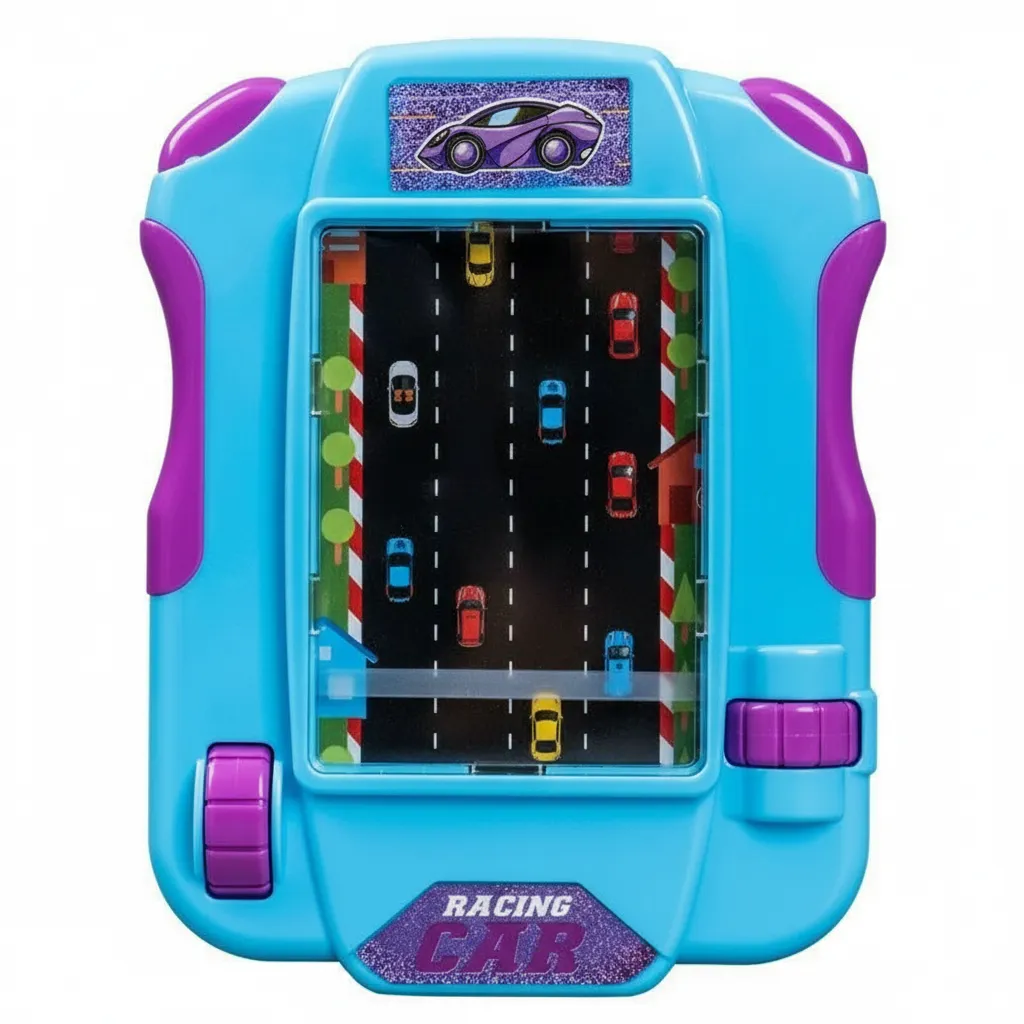 Kids Handheld Maze Puzzle Racing Car Travel Game Toy Blue
