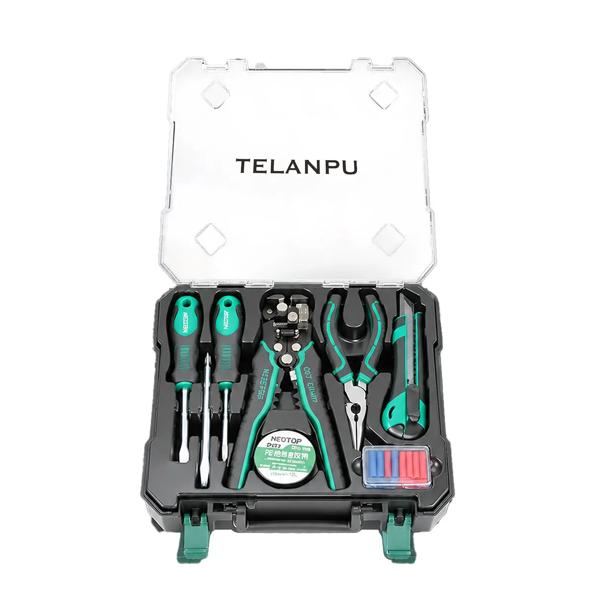 Complete Home Toolbox Set - 8-Piece Essential Tool Kit for Daily Repairs