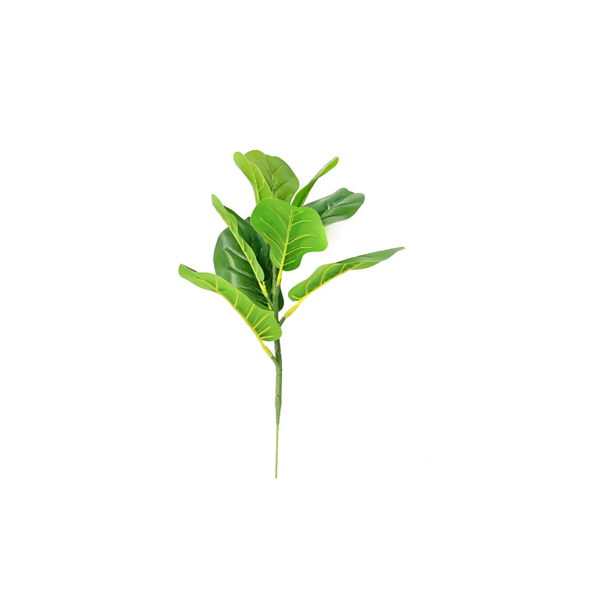 Green Artificial Fiddle Leaf Fig Plant with 9 Leaves Ficus Plant- 45cm
