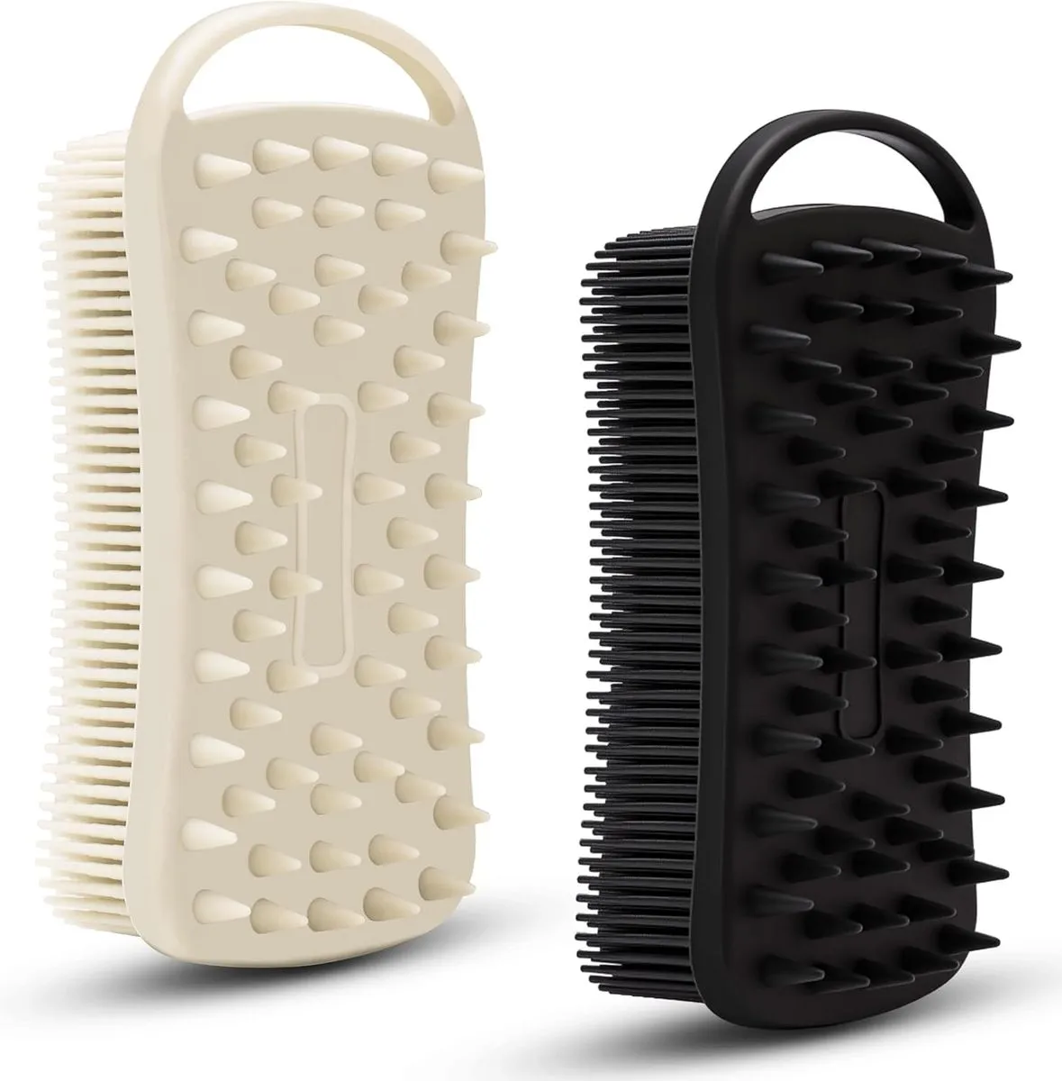 2-Piece Silicone Body Scrubber, 2-in-1 Exfoliating Shower Bath Scrubber