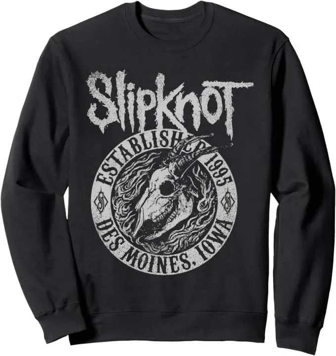 RockTs Slipknot Goat Flames Crewneck Sweatshirt