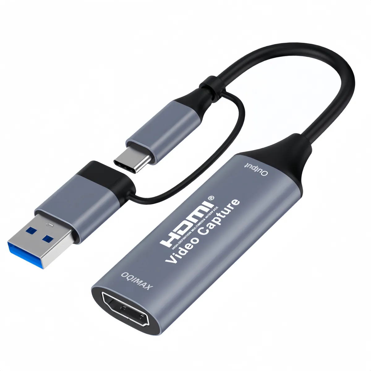 OQIMAX Video Capture Card, Hdmi To Usb/Usb-C Capture Card For Streaming
