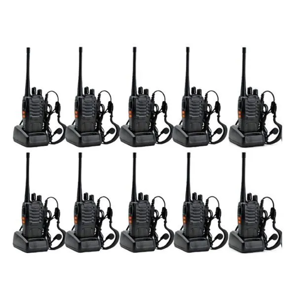 10 pack of 16-Channel UHF 400-470MHz Walkie Talkie 2 Way Radio