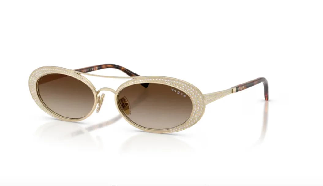 Vogue Eyewear Women's Sunglasses - VO4348SB 54 -  Pale Gold & Brown