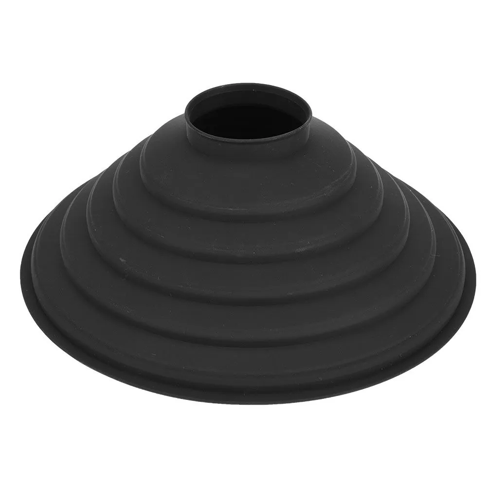 Black silicone folding lens hood