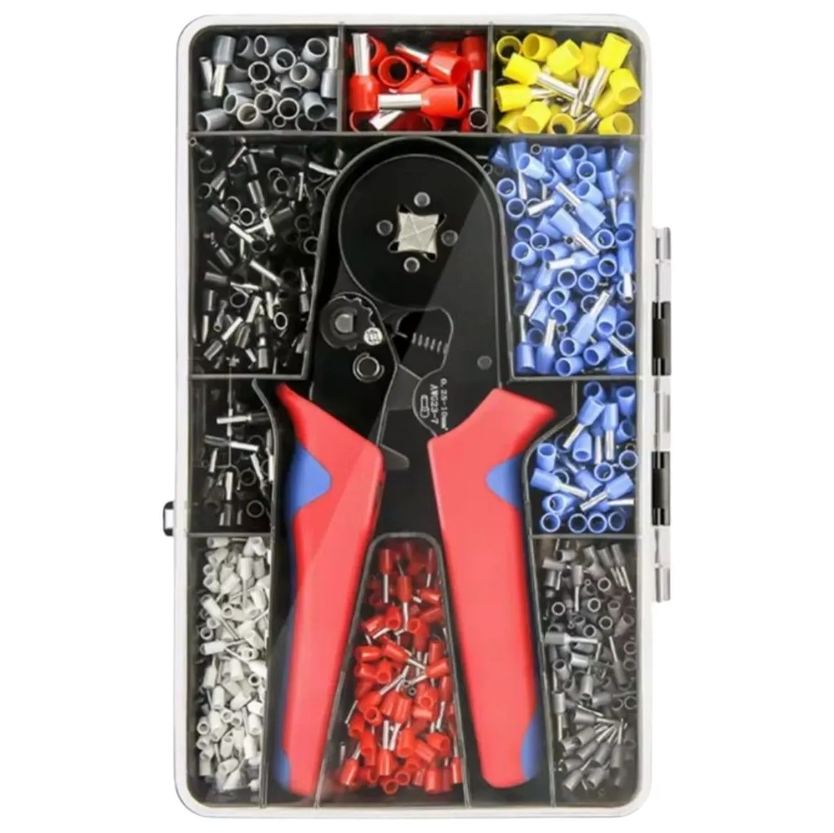 1200pc Electrical Crimping Tool Kit | 7 Sizes 0.5-6.0mm | Ratchet Release