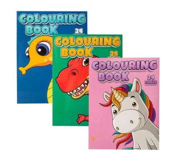 3 Colouring Books Assorted Designs