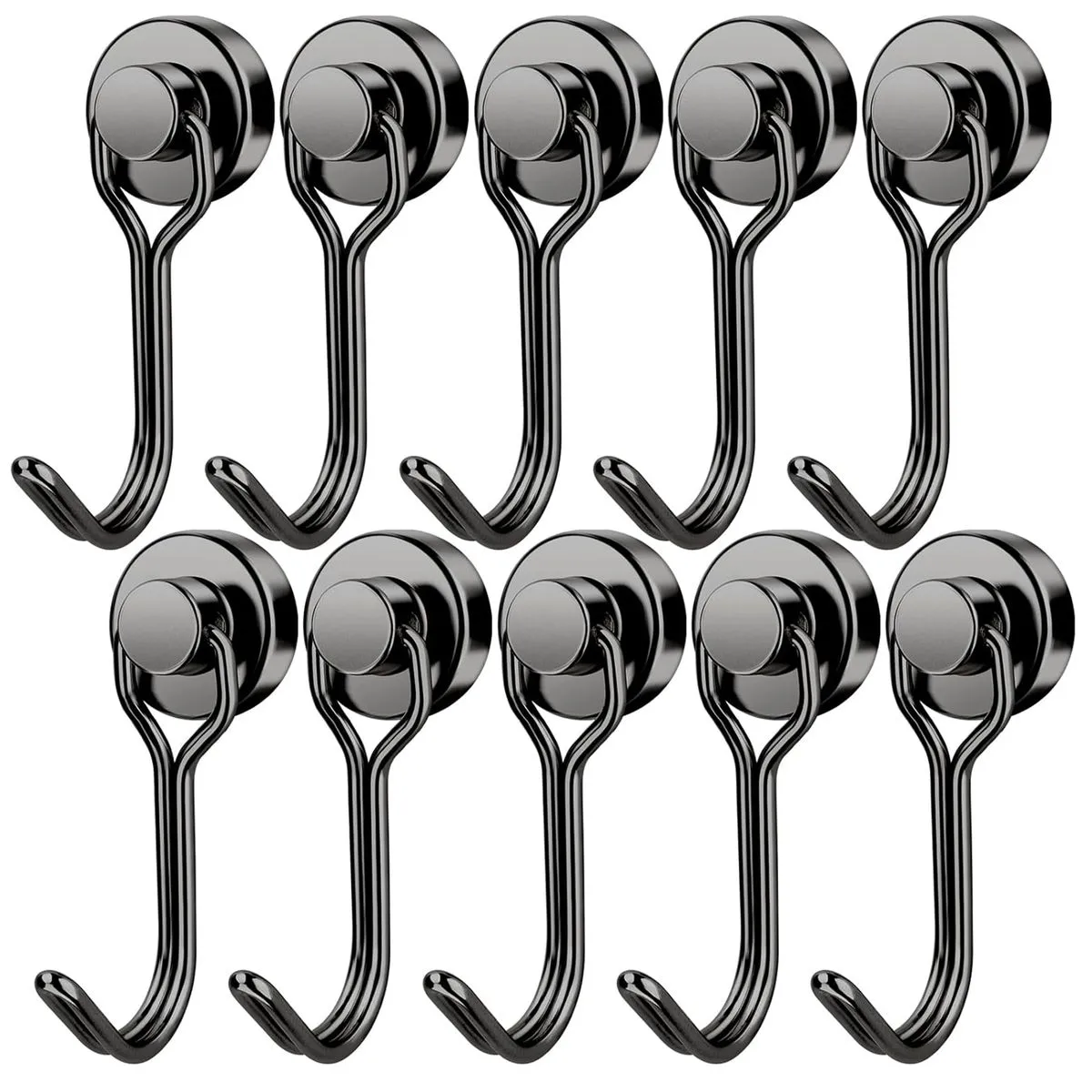 Magnetic Hooks, 25LBS Strong Magnetic Hooks,10Pack Neodymium Magnet Hooks