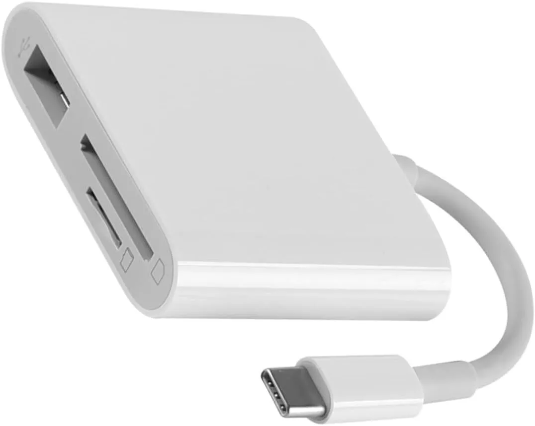 USB Card Reader 3-in-1 Multi-Format Adapter for Laptop Tablet and Phone