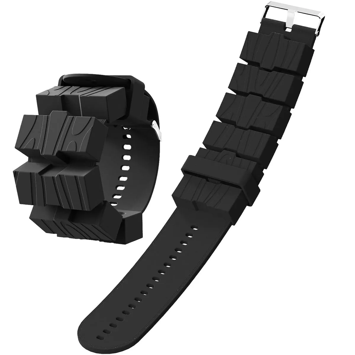 2PCS Adjustable Silicone Weight Wristband Wrist Bangles for Home Gym Yoga - Black