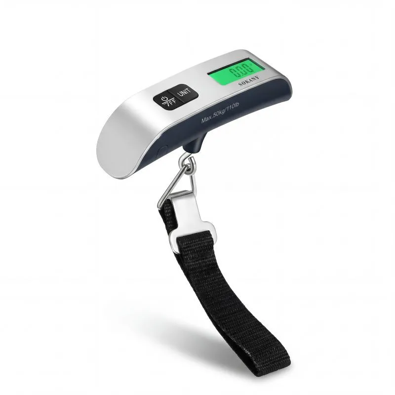 50kg Portable Digital Hanging Scale - Luggage Hook Scale