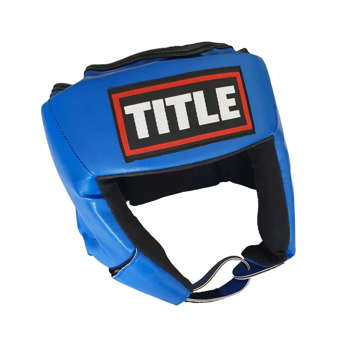 TITLE Boxing And Combat Open Face Competition Headgear - Blue And Red - Blue