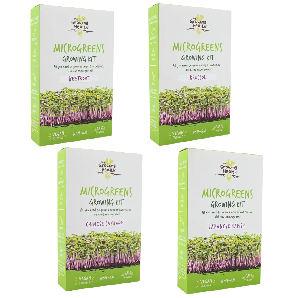 My Growing Health: Microgreens Kit - Beetroot + Brocolli + Cabbage + Radish