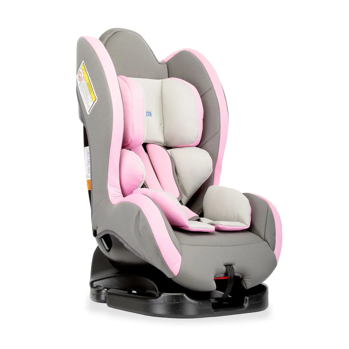 Baneen Baby Safety Car Seat Carrier (0-25KG / 0-6 years) - Grey & Pink