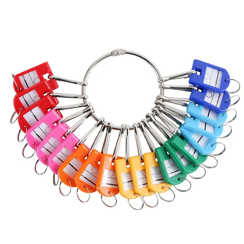 Portable Metal Ring Key Organizer With 30 Spring Hooks & Key Tags