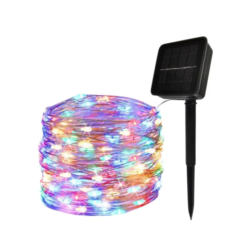 Licer Solar String Lights 8 Modes Waterproof Outdoor Fairy Lights 22M - RGB Light