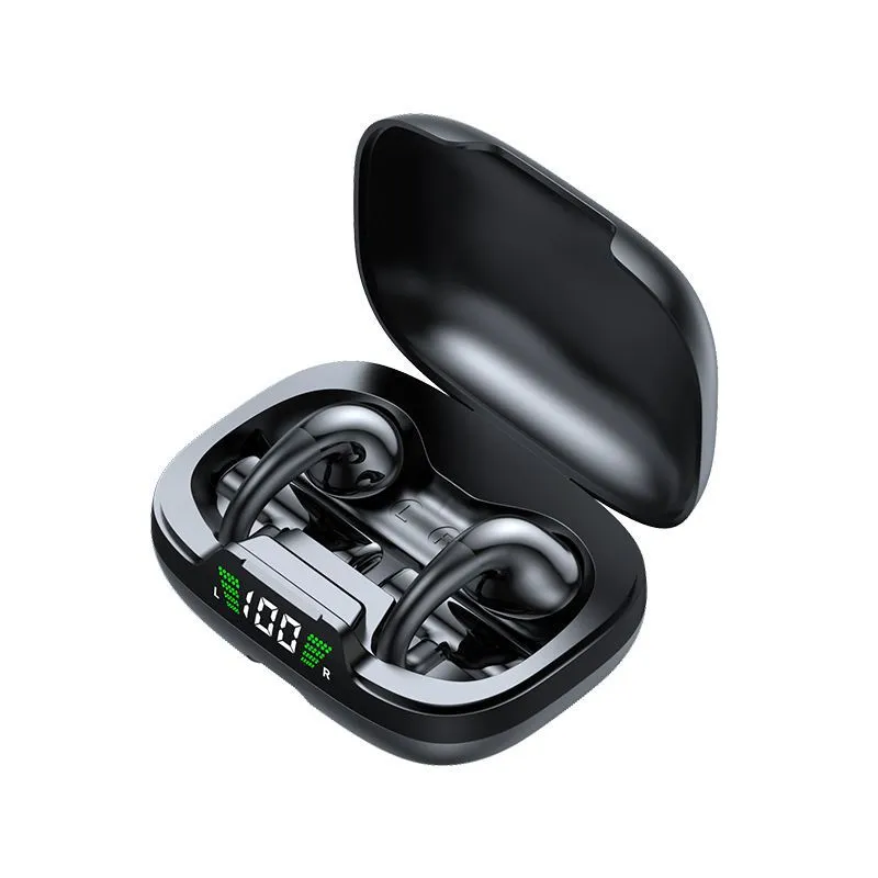 Bluetooth Wireless Earbuds Bluetooth 5.3 Headphones with Mic - JR03 - Black