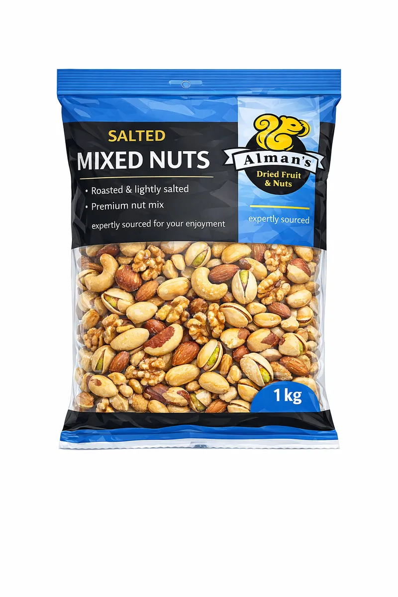 Alman's Premium Mixed Nuts 1kg Salted, The Perfect Healthy Snack