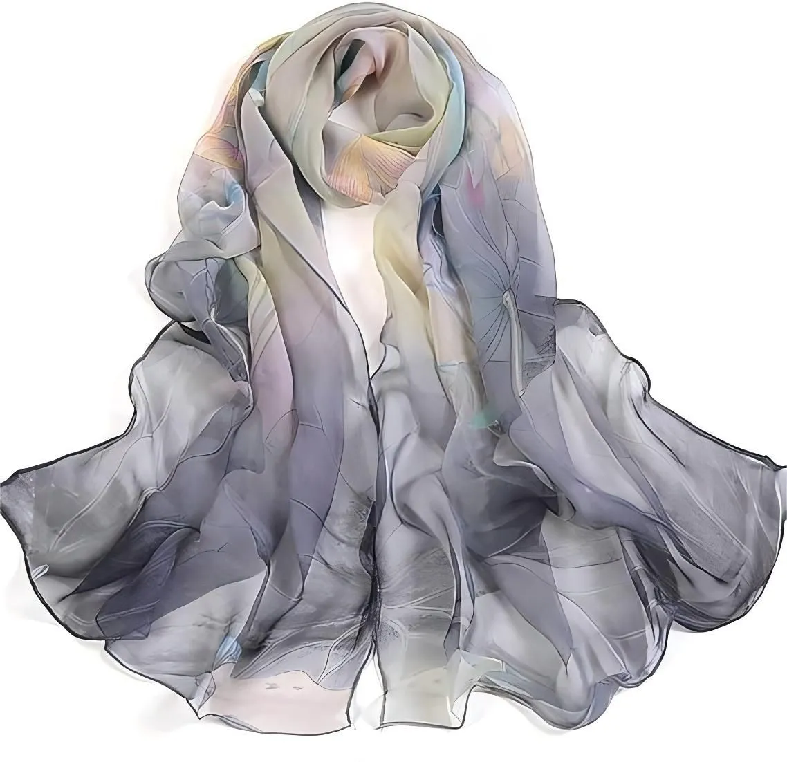 Scarfs Lightweight Print Floral Pattern Scarf Shawl Scarves Sunscreen Shawl
