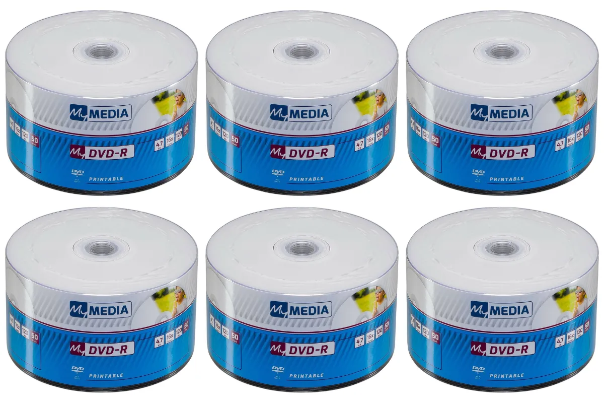MyMedia 4.7GB 16x Wrap Printable DVD-R 50 Pack Spindle - PACK OF 6