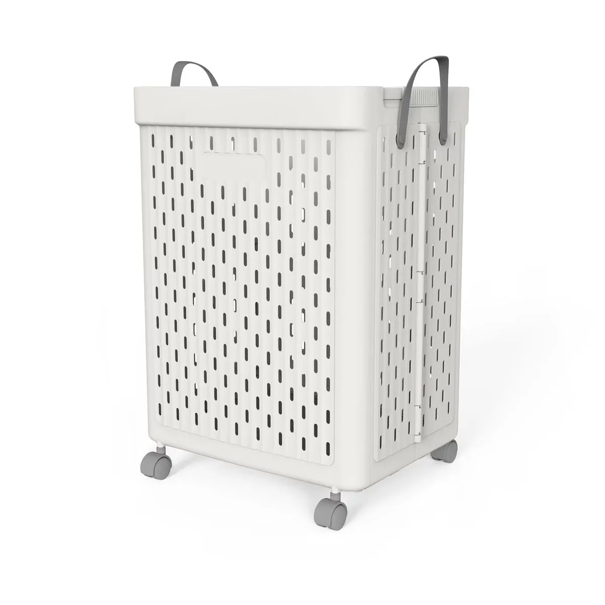 Large Foldable Laundry Basket with 360-Degree Silent Casters and Handles