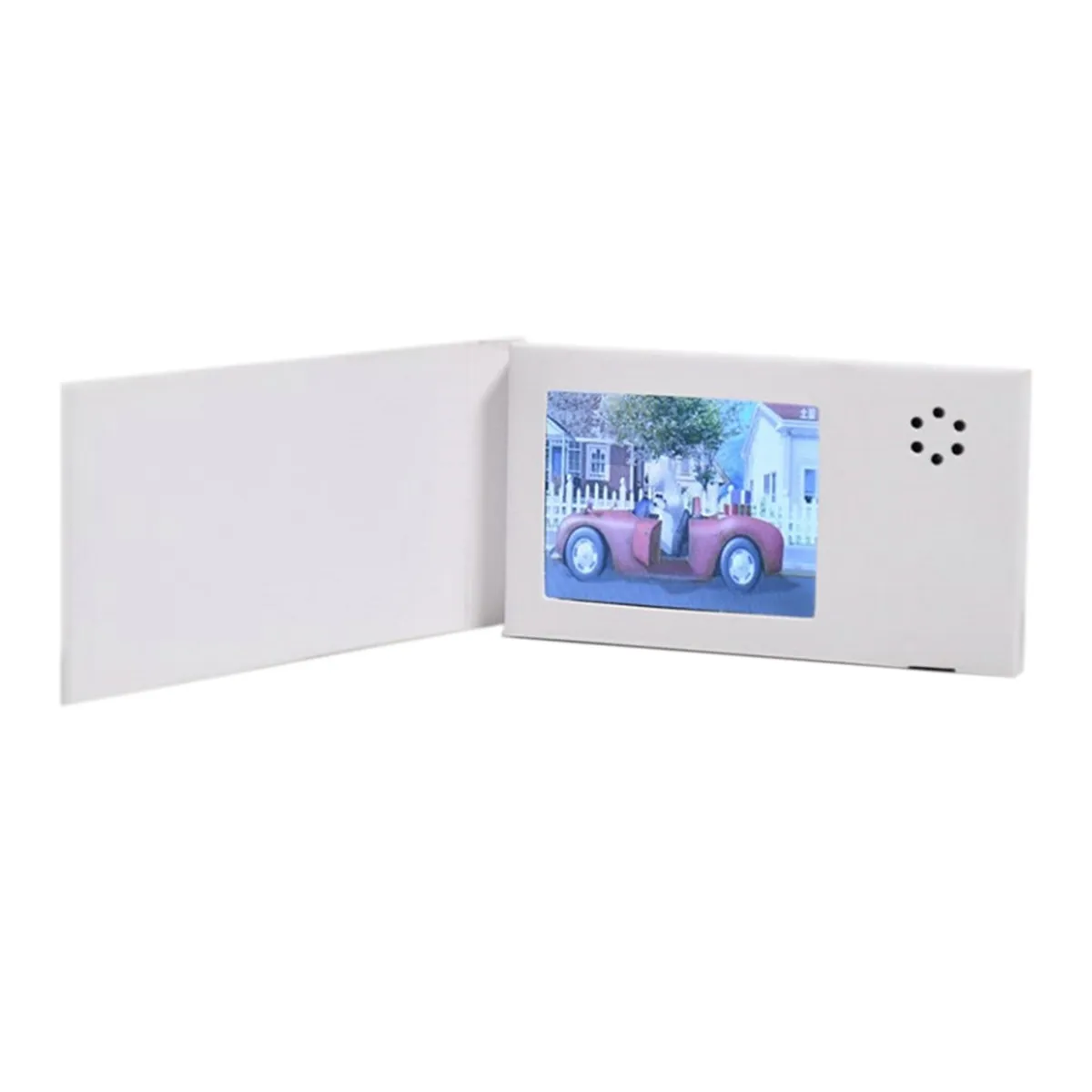 2.4inch Birthday White Video Book Card Car Accessories Easy Install