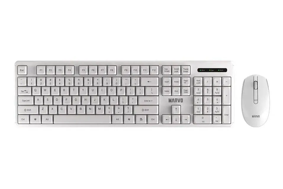 MARVO WS005-WH Wireless Gaming Mouse & Keyboard Combo