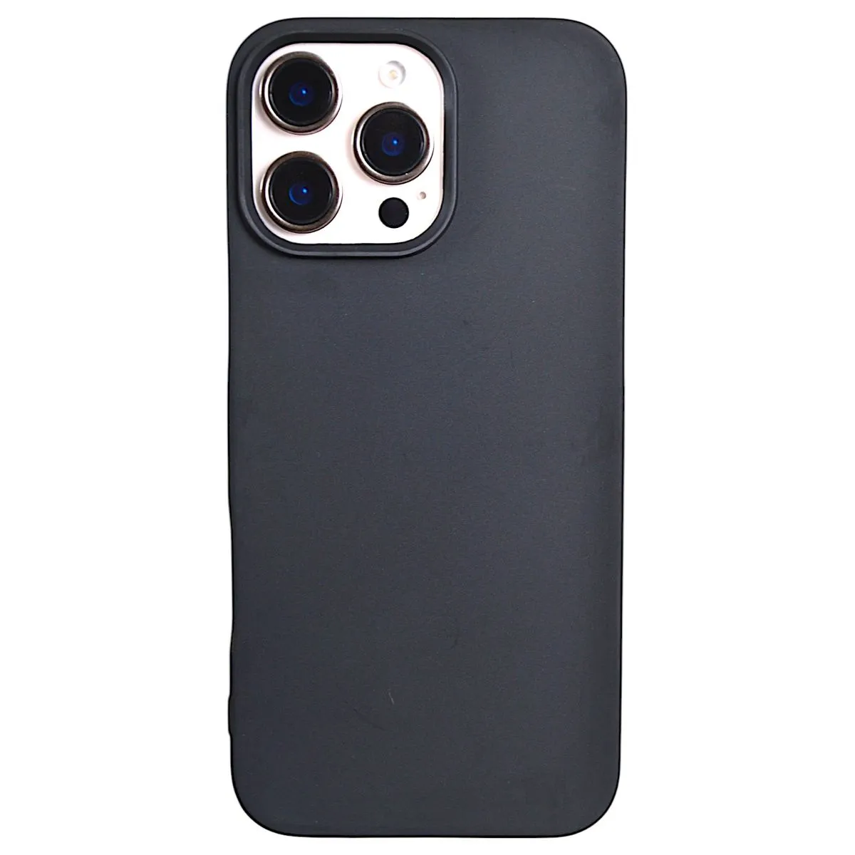 Solid Phone Case with Camera Protection Compatible with Iphone 16 Pro - Black