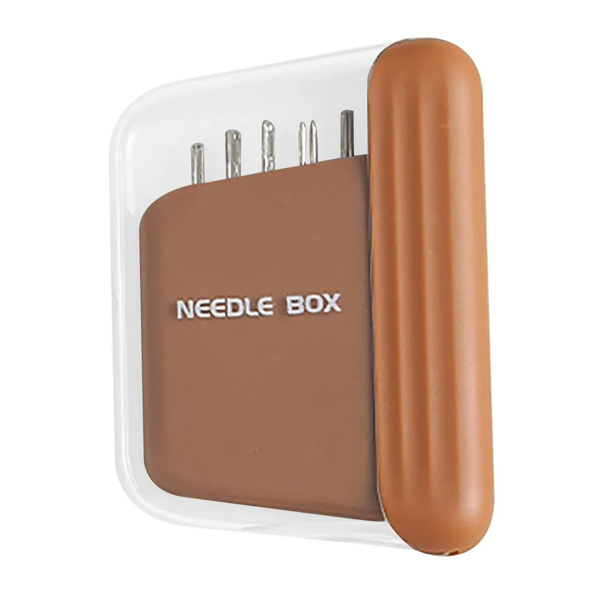 Portable Household Magnetic Needle Box - Brown