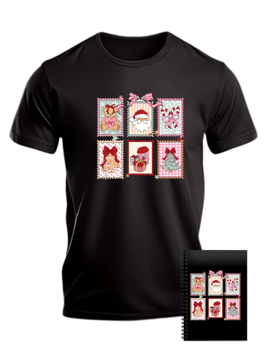 Christmas Postage Themed Novelty T-Shirt Great Christmas Gift Idea 402