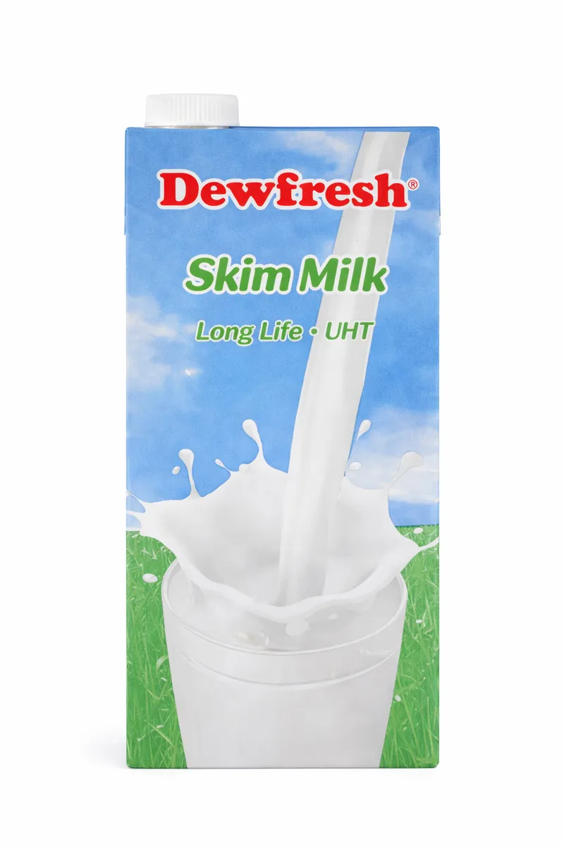 Dewfresh Skim Milk Long Life UHT 1 Litre - Pack of 6