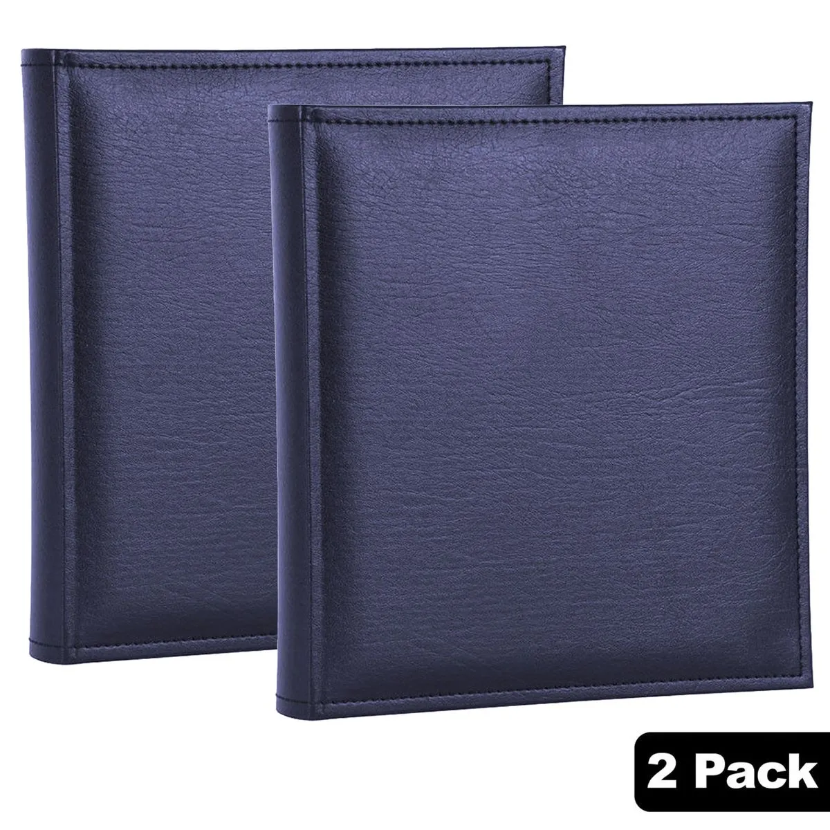 Masdun Lonzo 400 Traditional Photo Album 80 Black Pages Navy Album | 2 Pack